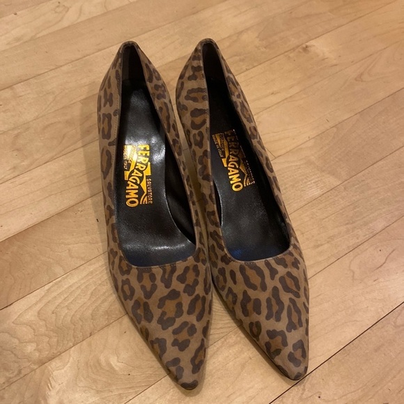 NWOT Salvatore Ferragamo Leopard print heels - Picture 1 of 7